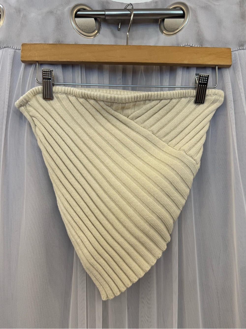 Le Lis Knit Scarf Hem Tube Top